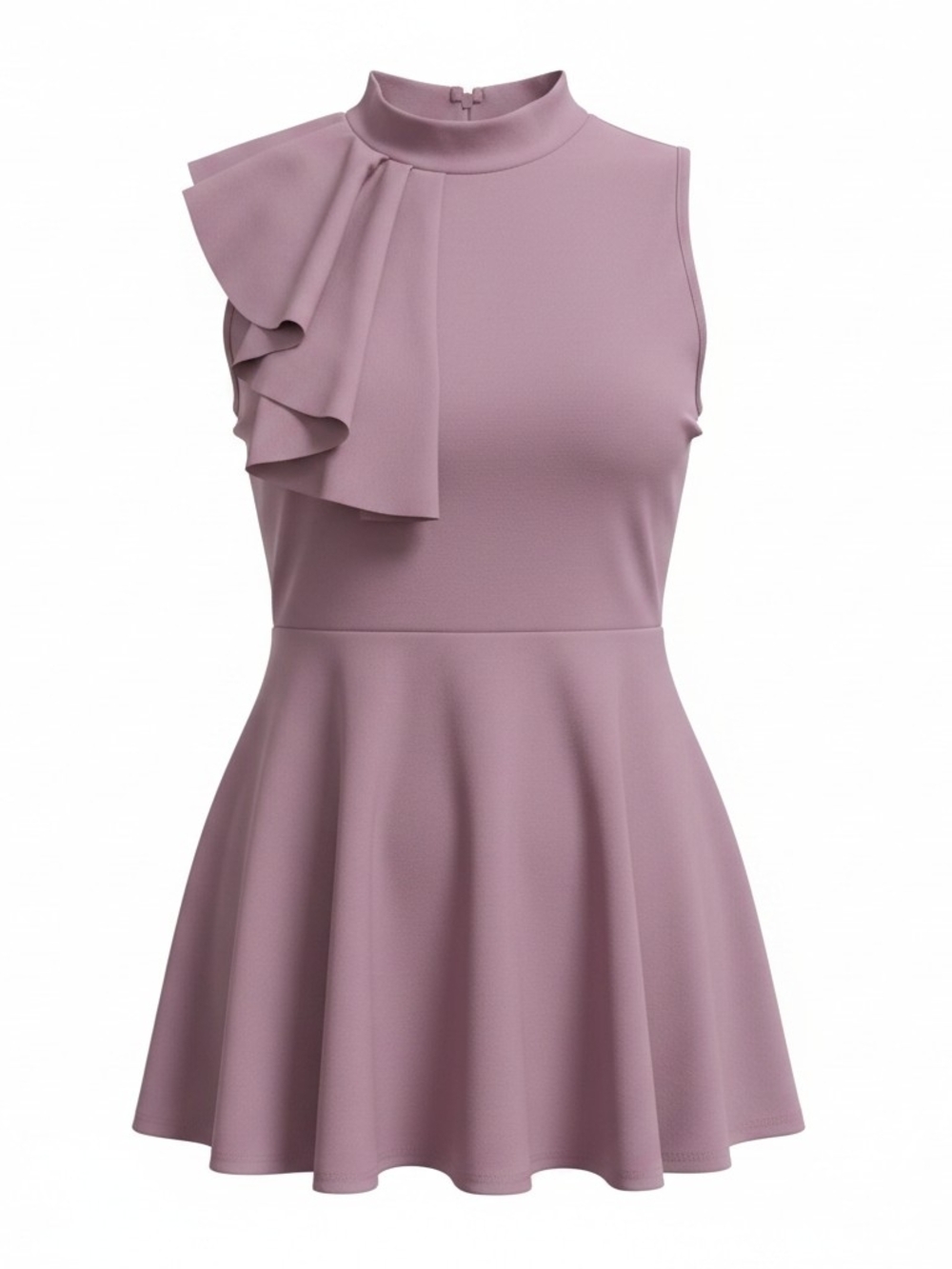 MY BUMP | Maternity Top Dusty Lavender Ruffle Fit & Flare Skater Blouse | L